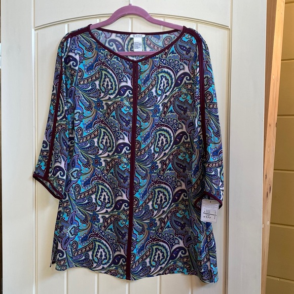 NWT Tanner (Doncaster) silk paisley print tunic - Picture 1 of 10